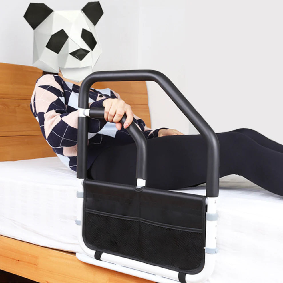 Curved Dual Handles Safety Bed Rail - Aging Goods