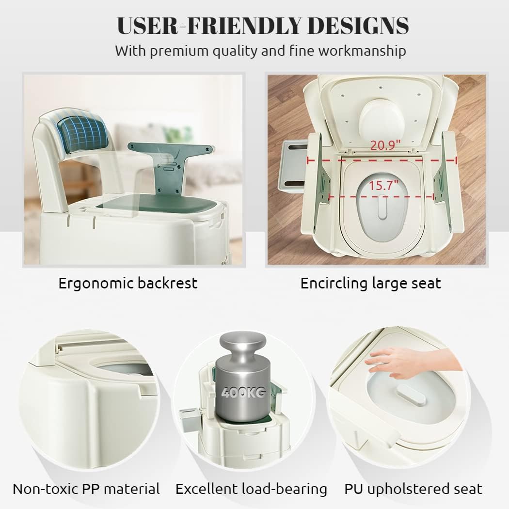 Bedside Commode Chair With Motion Light - Aging Goods