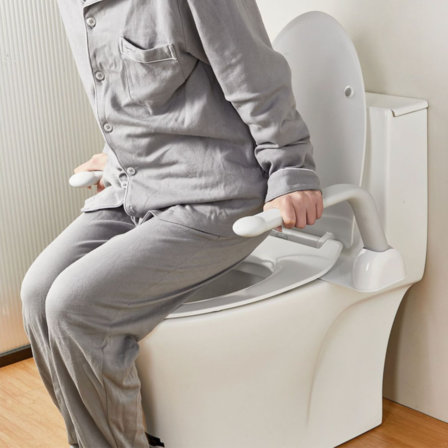 Compact Flip-up Safety Toilet Frame - Aging Goods